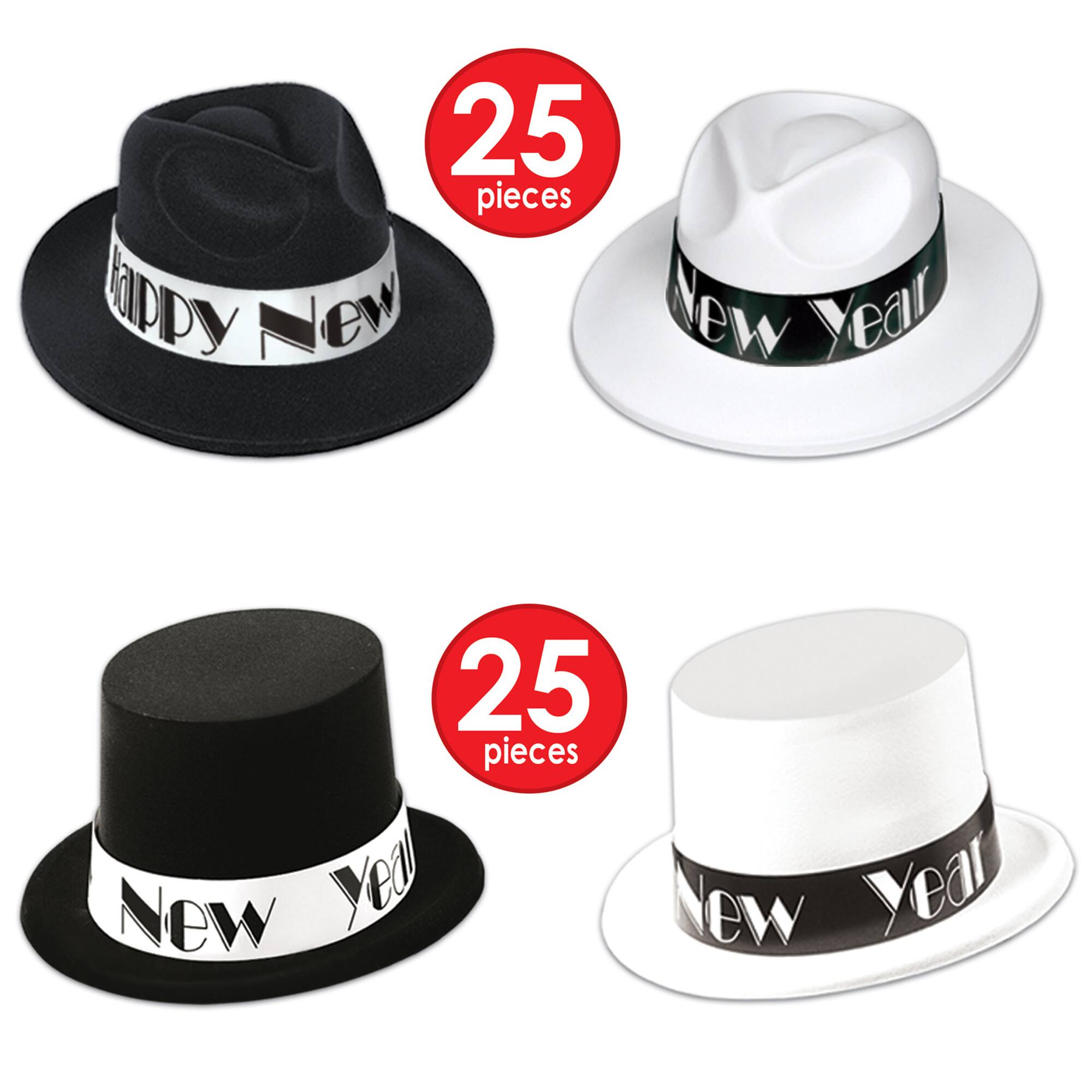 Beistle Black & White New Year Roaring 20's Deluxe Party Favor Kit for 100